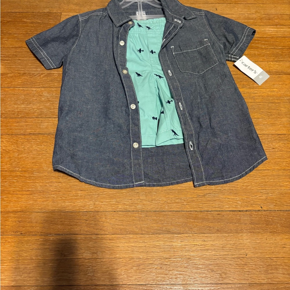 Carter's Blue Button Down Shirt Casual Style